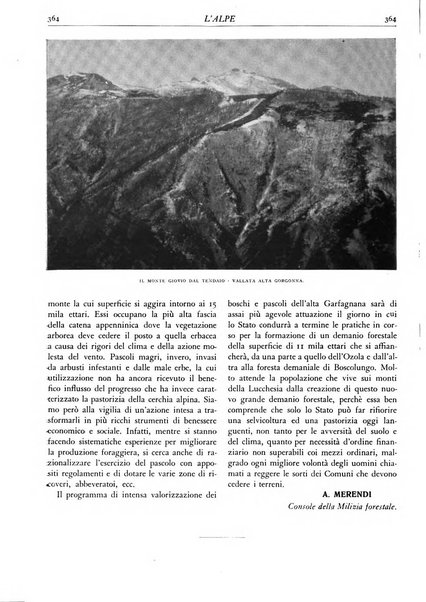 L'alpe rivista forestale italiana fondata dalla Società emiliana pro-montibus et sylvis