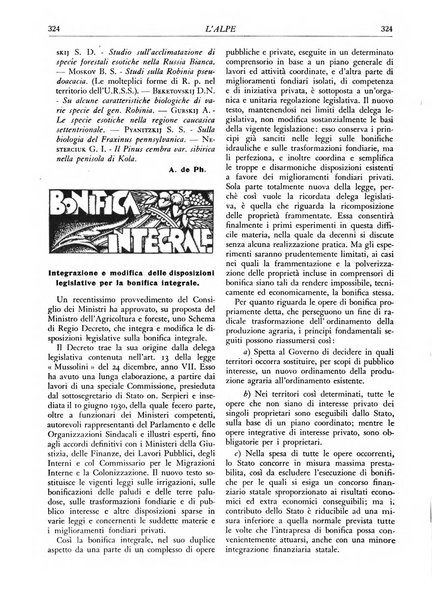 L'alpe rivista forestale italiana fondata dalla Società emiliana pro-montibus et sylvis