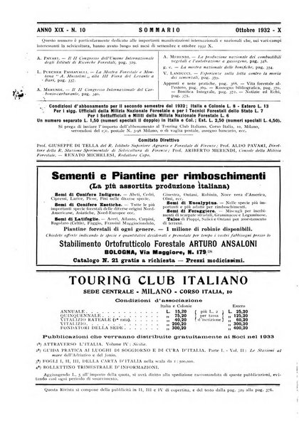 L'alpe rivista forestale italiana fondata dalla Società emiliana pro-montibus et sylvis