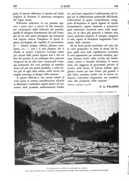 L'alpe rivista forestale italiana fondata dalla Società emiliana pro-montibus et sylvis