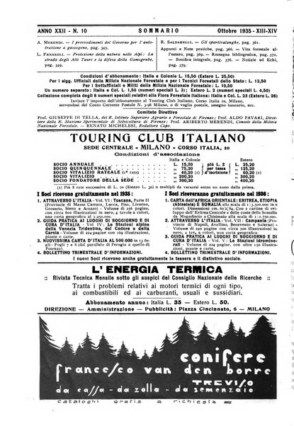 L'alpe rivista forestale italiana fondata dalla Società emiliana pro-montibus et sylvis