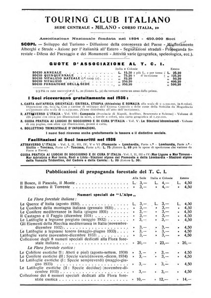 L'alpe rivista forestale italiana fondata dalla Società emiliana pro-montibus et sylvis