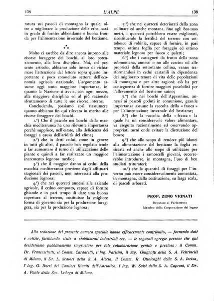 L'alpe rivista forestale italiana fondata dalla Società emiliana pro-montibus et sylvis