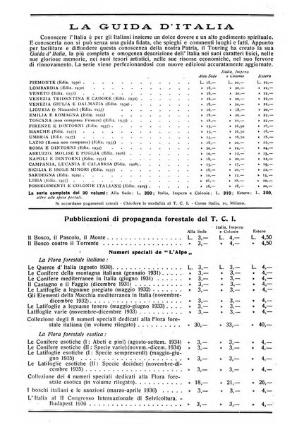 L'alpe rivista forestale italiana fondata dalla Società emiliana pro-montibus et sylvis