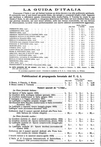 L'alpe rivista forestale italiana fondata dalla Società emiliana pro-montibus et sylvis