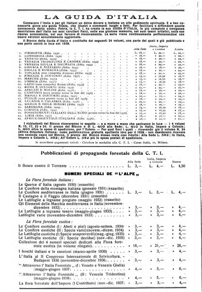 L'alpe rivista forestale italiana fondata dalla Società emiliana pro-montibus et sylvis