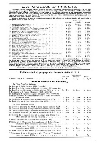 L'alpe rivista forestale italiana fondata dalla Società emiliana pro-montibus et sylvis