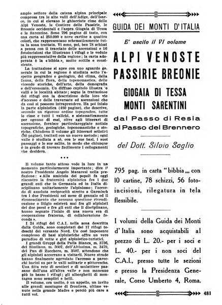 Le Alpi rivista mensile del Centro alpinistico italiano