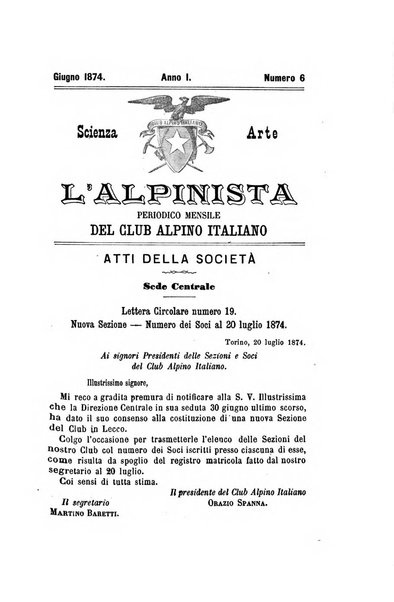 L'alpinista periodico mensile del Club alpino italiano