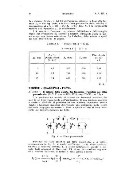 Alta frequenza rivista di radiotecnica, telefonia e acustica applicata