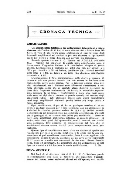 Alta frequenza rivista di radiotecnica, telefonia e acustica applicata