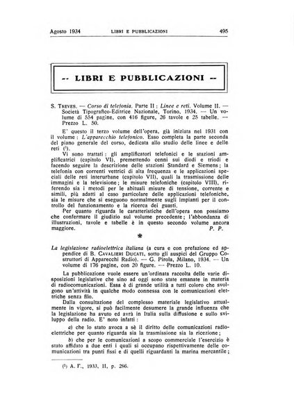 Alta frequenza rivista di radiotecnica, telefonia e acustica applicata