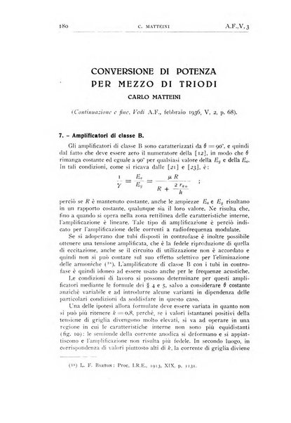 Alta frequenza rivista di radiotecnica, telefonia e acustica applicata