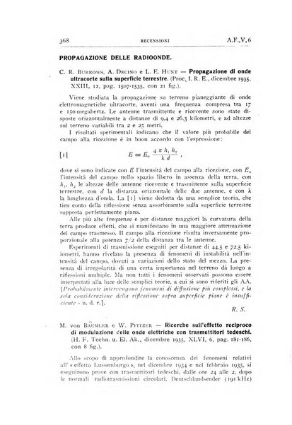 Alta frequenza rivista di radiotecnica, telefonia e acustica applicata