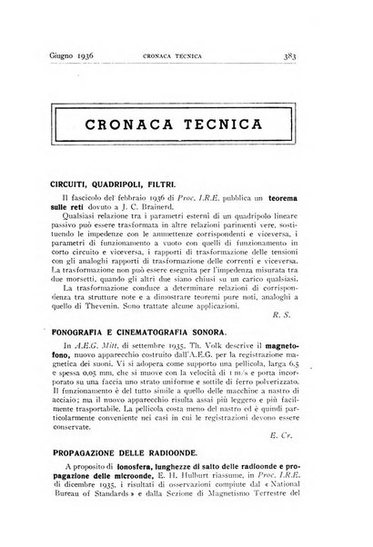 Alta frequenza rivista di radiotecnica, telefonia e acustica applicata