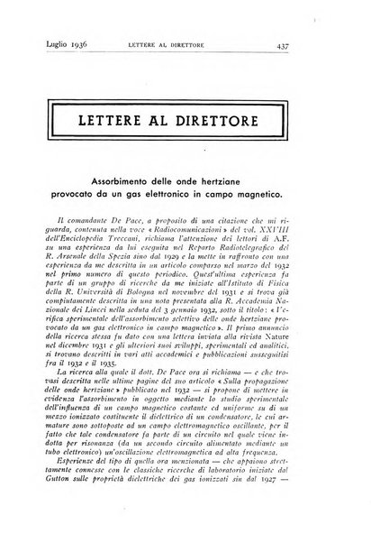 Alta frequenza rivista di radiotecnica, telefonia e acustica applicata