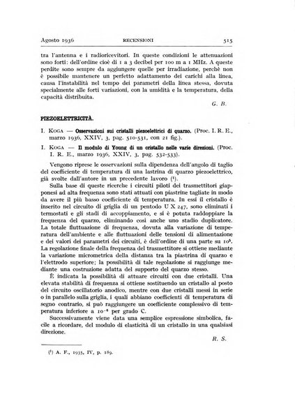 Alta frequenza rivista di radiotecnica, telefonia e acustica applicata