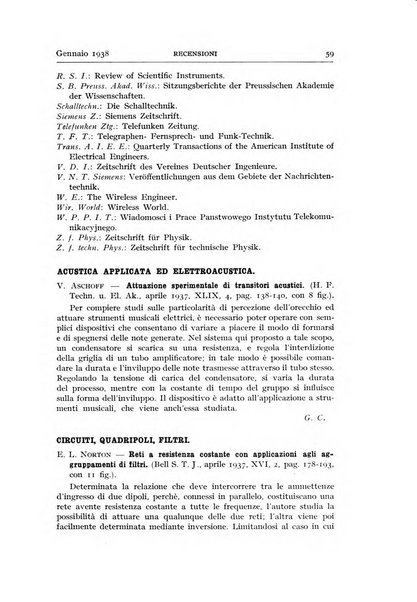 Alta frequenza rivista di radiotecnica, telefonia e acustica applicata