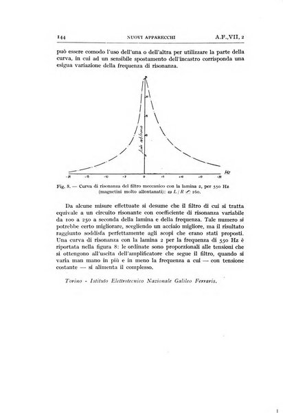 Alta frequenza rivista di radiotecnica, telefonia e acustica applicata