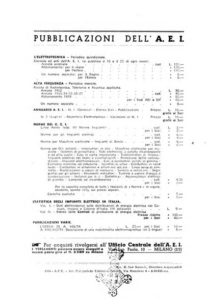 Alta frequenza rivista di radiotecnica, telefonia e acustica applicata