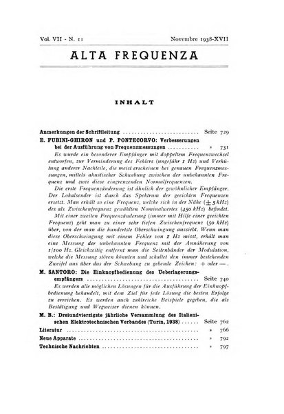 Alta frequenza rivista di radiotecnica, telefonia e acustica applicata