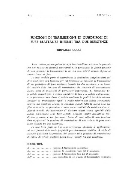 Alta frequenza rivista di radiotecnica, telefonia e acustica applicata