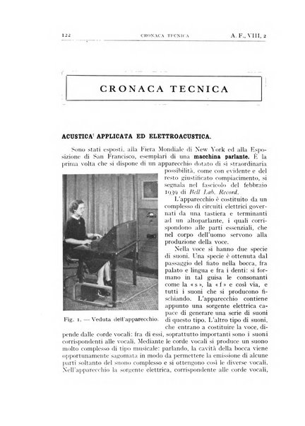 Alta frequenza rivista di radiotecnica, telefonia e acustica applicata