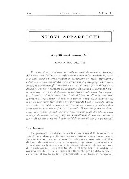 Alta frequenza rivista di radiotecnica, telefonia e acustica applicata