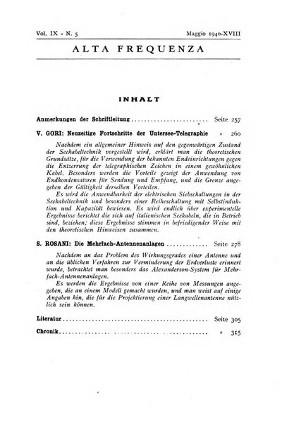 Alta frequenza rivista di radiotecnica, telefonia e acustica applicata