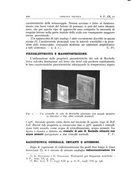 Alta frequenza rivista di radiotecnica, telefonia e acustica applicata