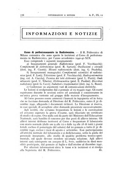 Alta frequenza rivista di radiotecnica, telefonia e acustica applicata