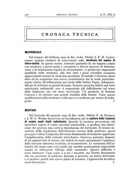 Alta frequenza rivista di radiotecnica, telefonia e acustica applicata