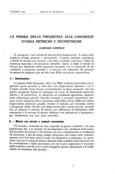 Alta frequenza rivista di radiotecnica, telefonia e acustica applicata