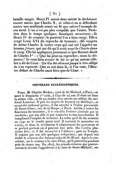 L'ami de la religion journal et revue ecclesiastique, politique et litteraire