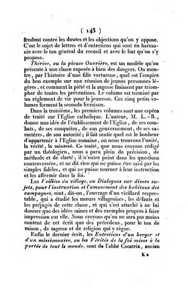 L'ami de la religion journal et revue ecclesiastique, politique et litteraire