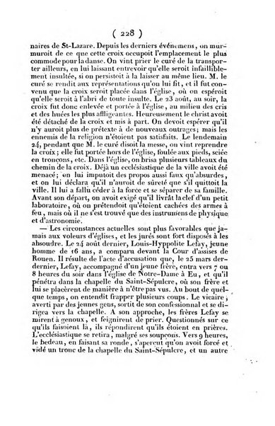 L'ami de la religion journal et revue ecclesiastique, politique et litteraire