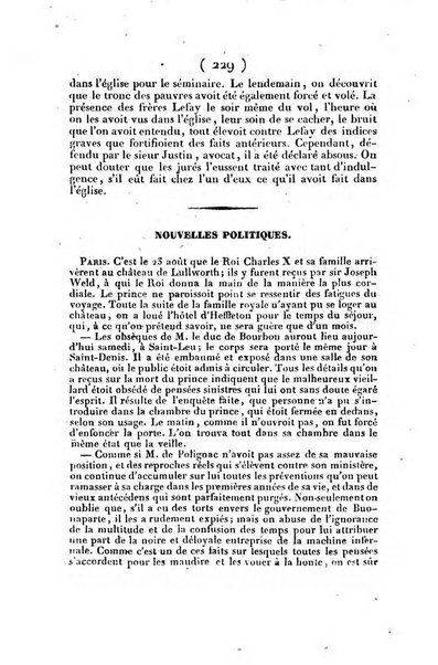 L'ami de la religion journal et revue ecclesiastique, politique et litteraire