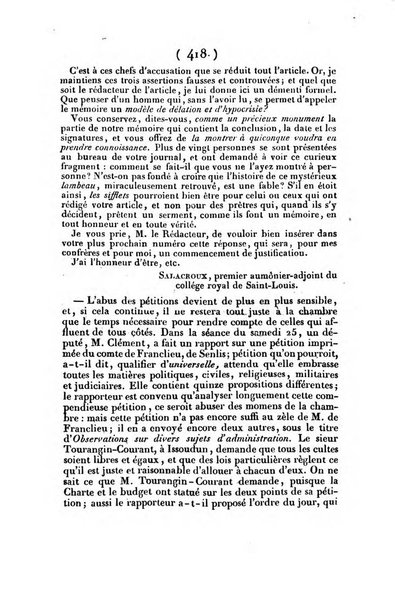 L'ami de la religion journal et revue ecclesiastique, politique et litteraire