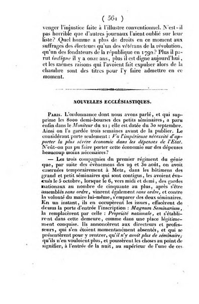 L'ami de la religion journal et revue ecclesiastique, politique et litteraire