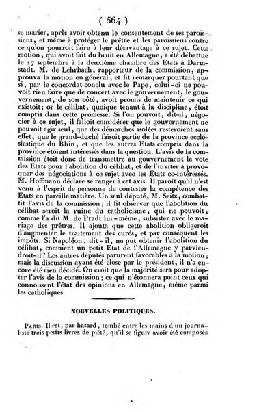 L'ami de la religion journal et revue ecclesiastique, politique et litteraire