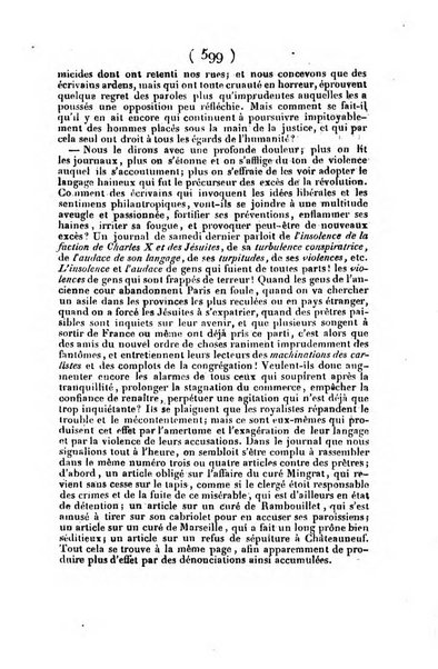 L'ami de la religion journal et revue ecclesiastique, politique et litteraire