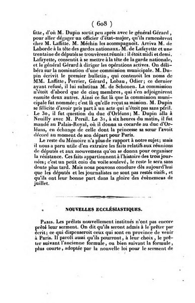 L'ami de la religion journal et revue ecclesiastique, politique et litteraire