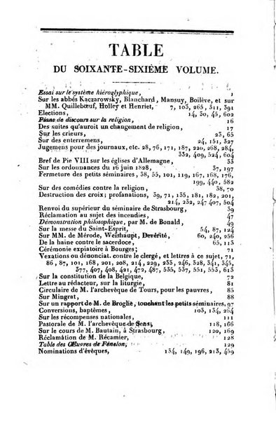 L'ami de la religion journal et revue ecclesiastique, politique et litteraire