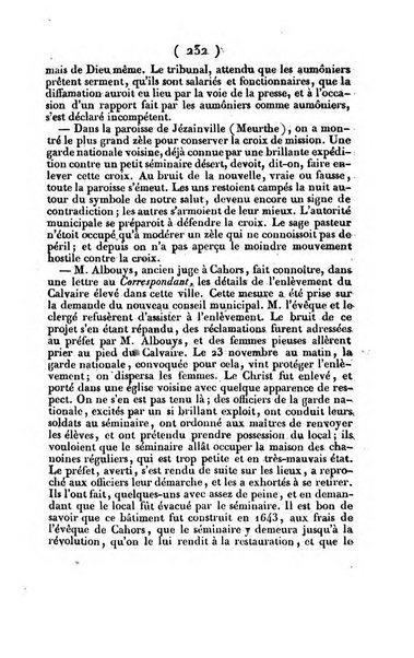 L'ami de la religion journal et revue ecclesiastique, politique et litteraire