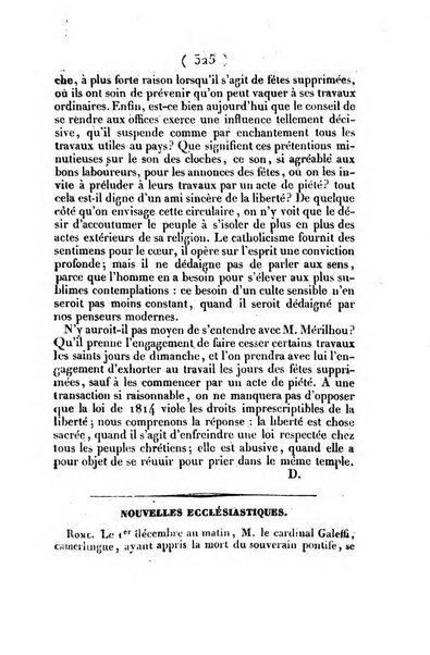 L'ami de la religion journal et revue ecclesiastique, politique et litteraire