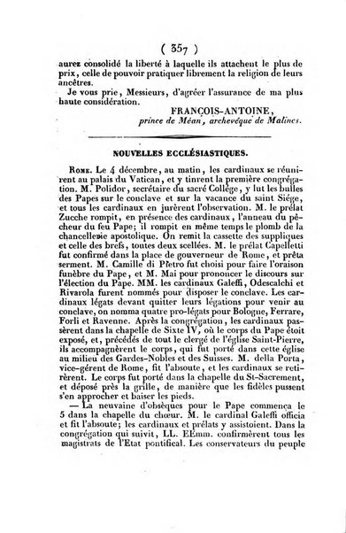 L'ami de la religion journal et revue ecclesiastique, politique et litteraire