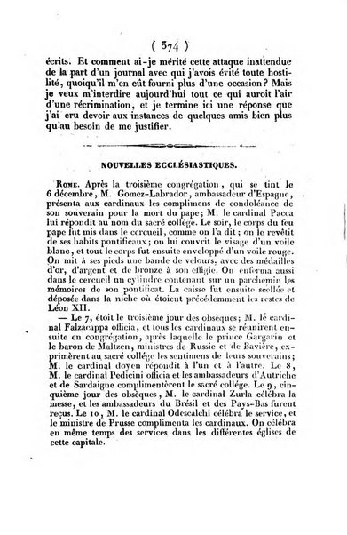 L'ami de la religion journal et revue ecclesiastique, politique et litteraire