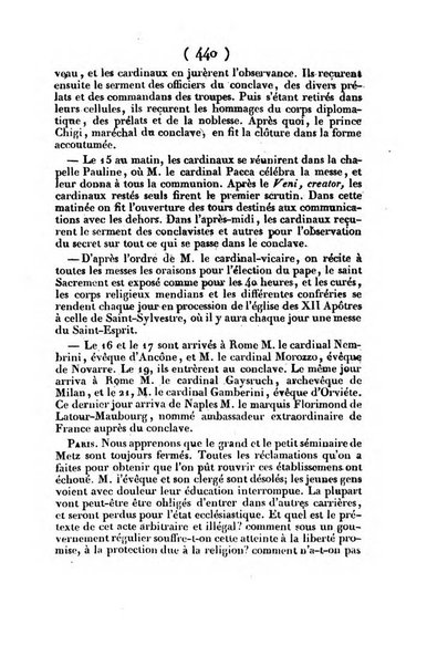 L'ami de la religion journal et revue ecclesiastique, politique et litteraire