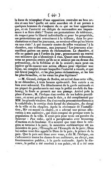 L'ami de la religion journal et revue ecclesiastique, politique et litteraire