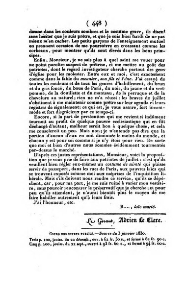 L'ami de la religion journal et revue ecclesiastique, politique et litteraire